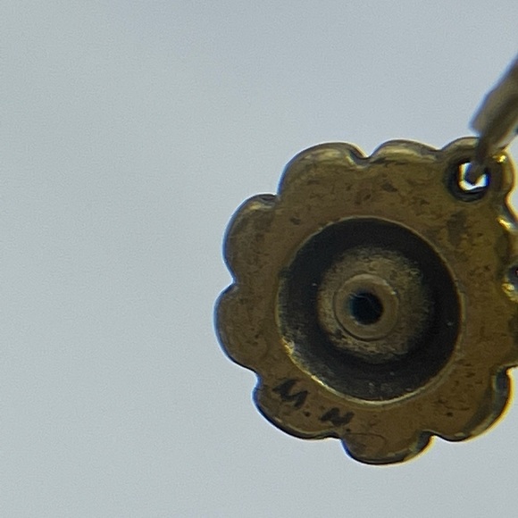 Michal Negrin Earrings Flower With Brown AB Swarovski Crystals Romantic Gift - Picture 9 of 16